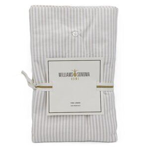 Williams Sonoma Standard Size Wheaton Stripe Organic Pillowcases | 2 Set | NWT